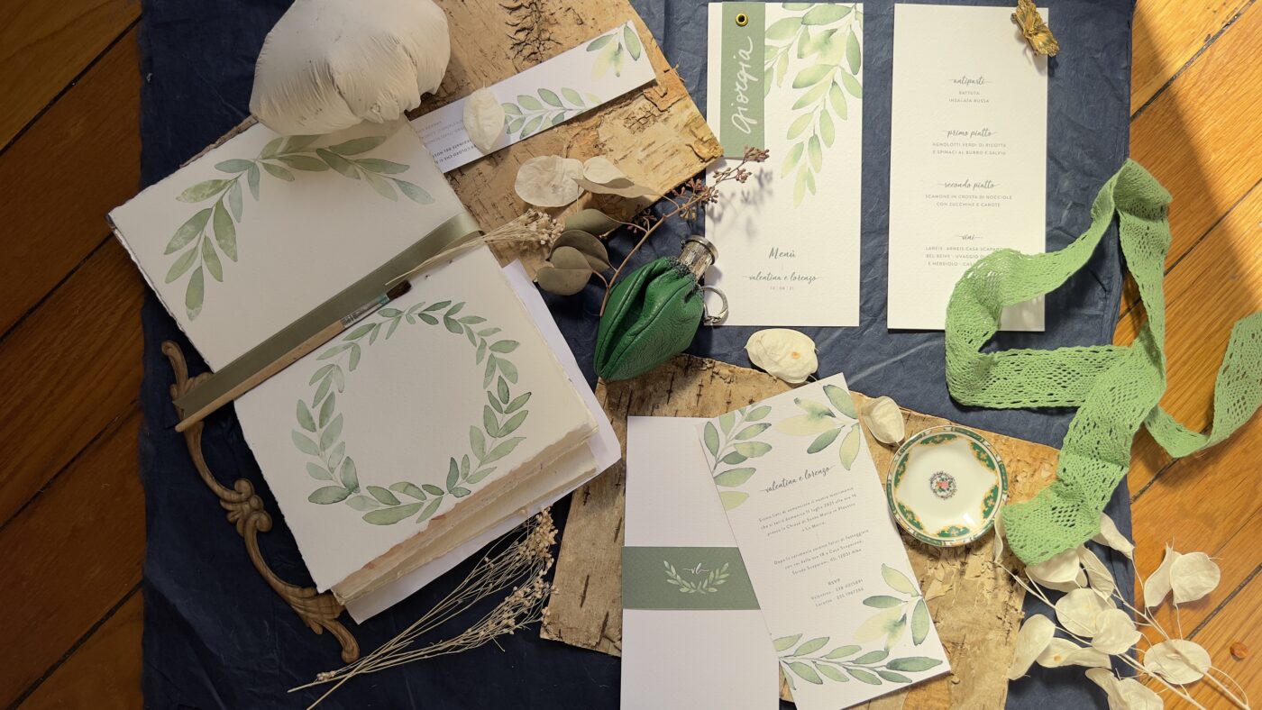 Eucalyptus Harmony Watercolor Wedding Stationery