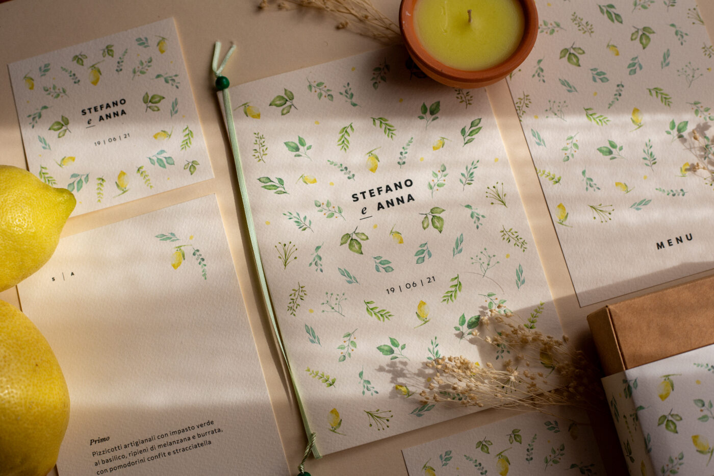 Lemon-inspired Wedding Stationery